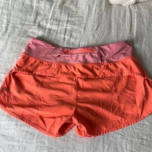 Lululemon Neon Orange Shorts